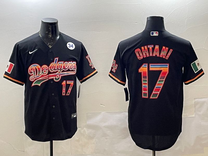 Men Los Angeles Dodgers 17 Ohtani Black Game 2025 Nike MLB Jersey style 2261